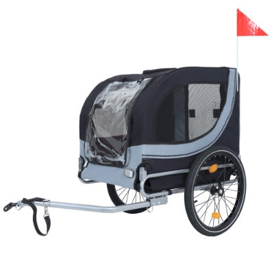 Large Folding Bike Trailer For Dogs 120LB Capacity All - Terrain Pet Carrier, Durable Steel Frame For Cycling, Jogging, Camping Outdoor Adventures - 5 - cjdroshippping