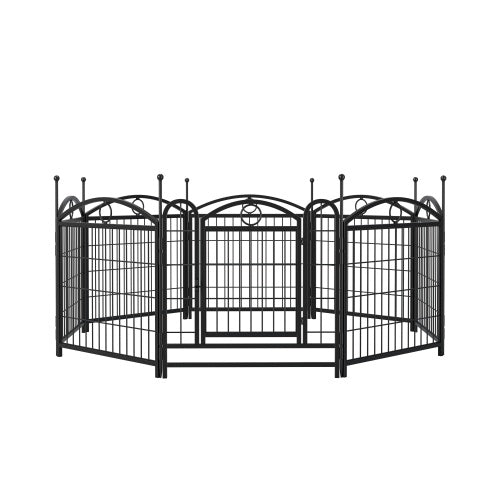 Dog Playpen Indoor 24 Inch 8 Panel Metal Dog Playpen - 5 - CJ