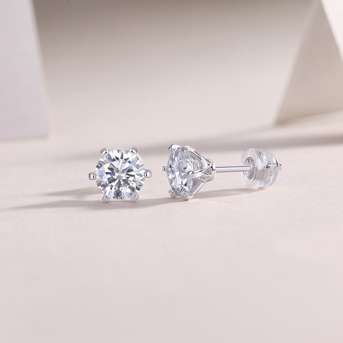 1Quiet Luxury Fashion Diamond Earrings Stud Set With Mosan Diamond Silver Ornaments Prohibit TikTok sales - 5 - CJ