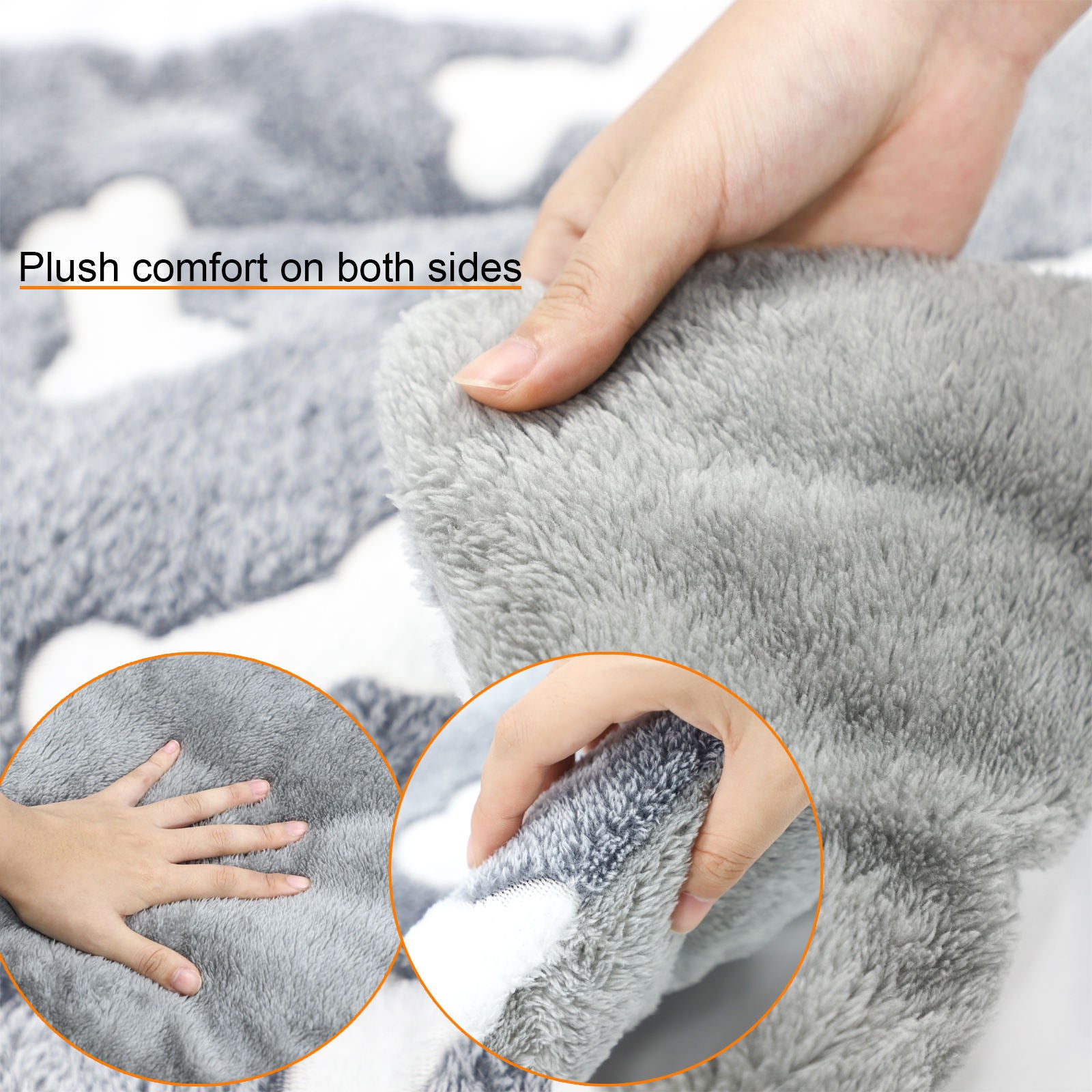 Self - Warming Cat Bed Mat Washable Dog Bed Crate Mat Soft Pet Sleeping Mat For Dogs And Cats Reversible Fleece Dog Crate Kennel Pad Cat Pet Bed - 5 - CJ