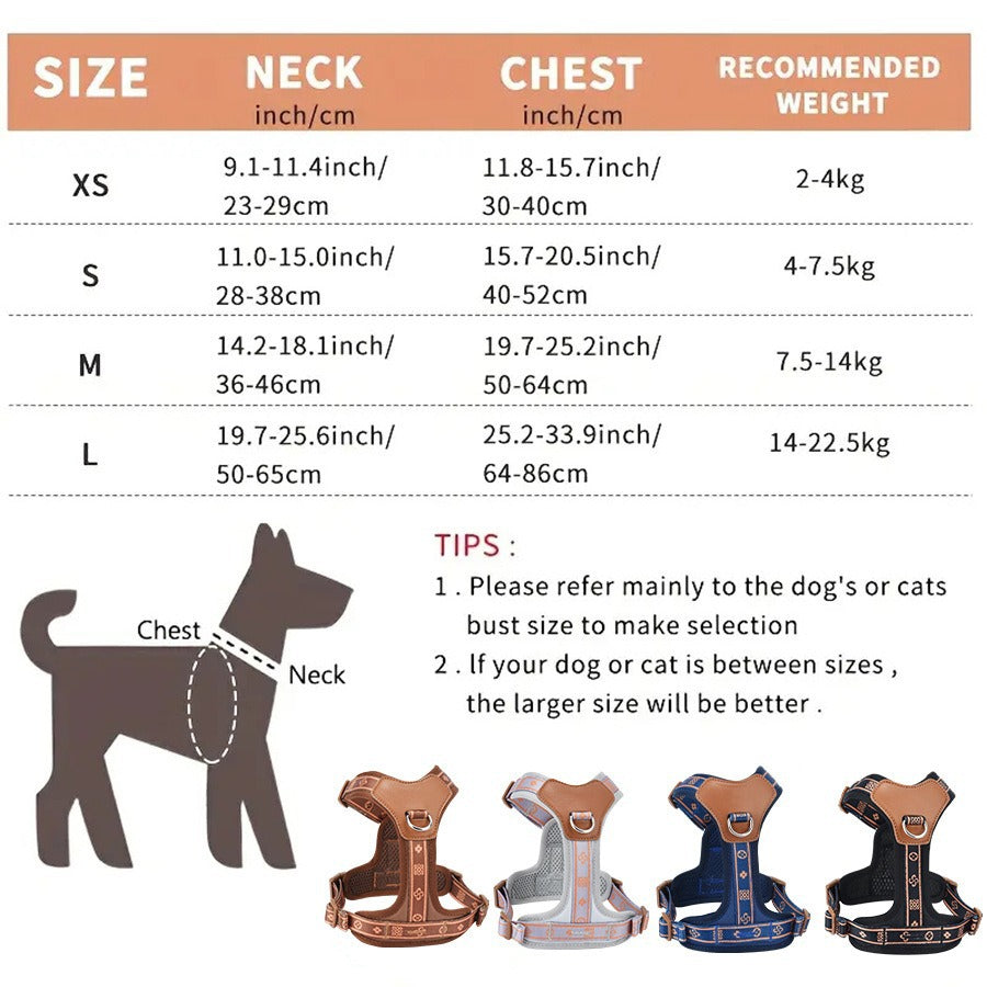 Breathable Reflective Pet Harness For Dogs - 0 - CJ