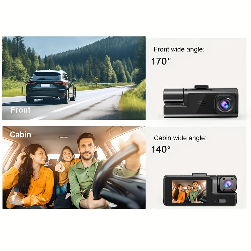 Driving Recorder HD 1080P Three - lens Parking Monitoring With Reversing Image - 5 - CJ