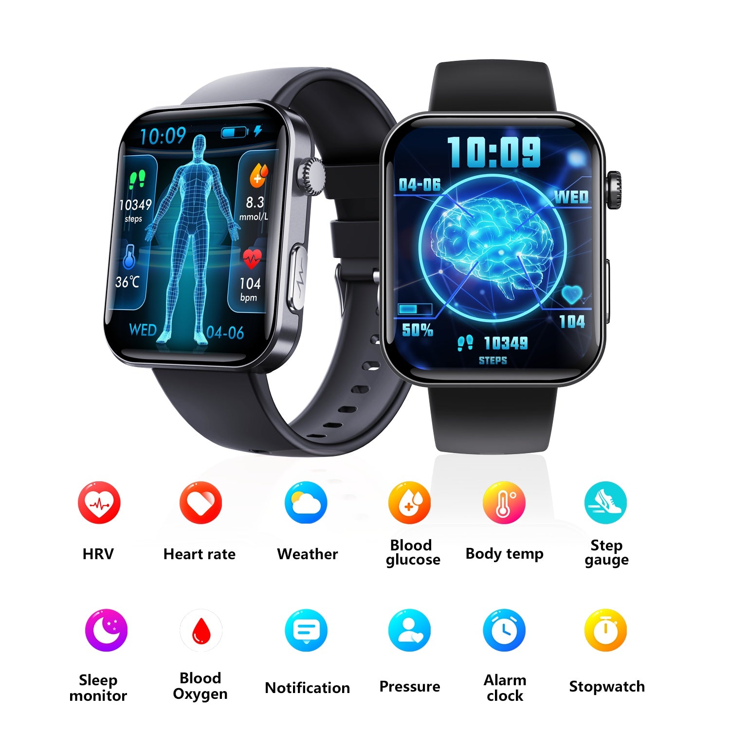Smart Watch For Men Women Healthy Mornitoring Ips Screen Fitness Tracker With Bluetooth Call IP67 Waterproof Heart Rate Sleep SpO2 Monitor Pedometer Multiple Sports 7 Days Battery Life - 5 - CJ