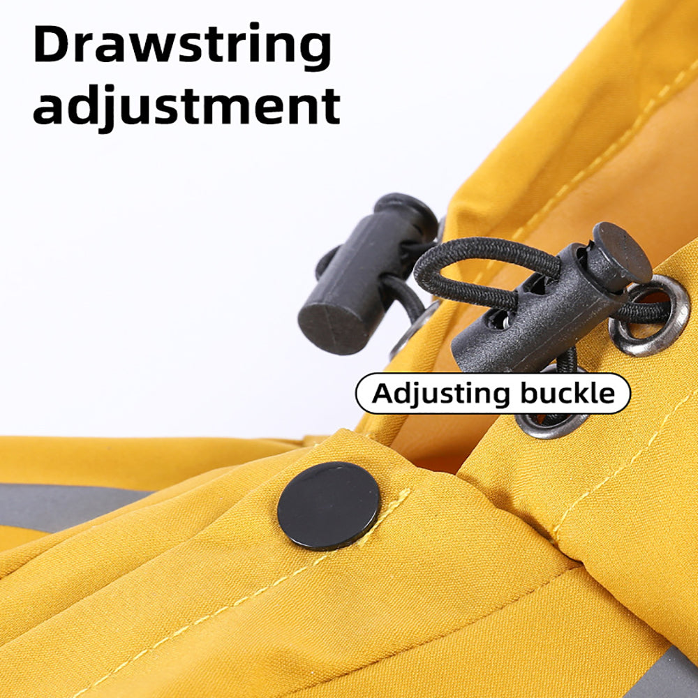 Dog Raincoat With Reflective, Waterproof Dog Rain Jacket With Hood, Leash Hole, Reflective Strap For Small Medium Dogs, Lightweight Puppy Clothes - 5 - CJ