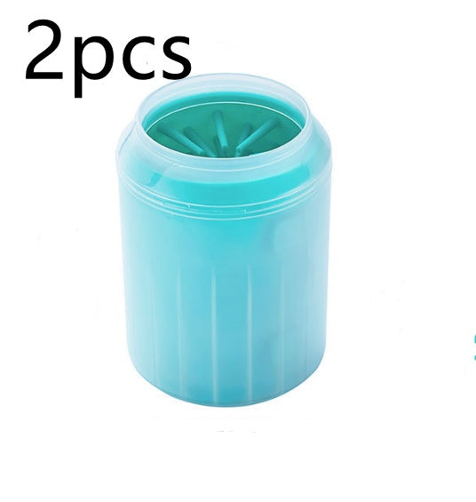 Pet Paw Cleaner Cleaning Kit Cup Soft Brush Can - 0 - CJ