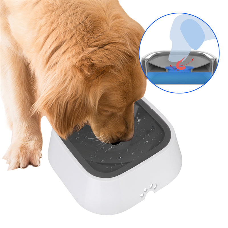 1.5L Cat Dog Water Bowl Carried Floating Bowl Anti - Overflow Slow Water Feeder Dispenser Pet Fountain ABS&PP Dog Supplies - 0 - CJ