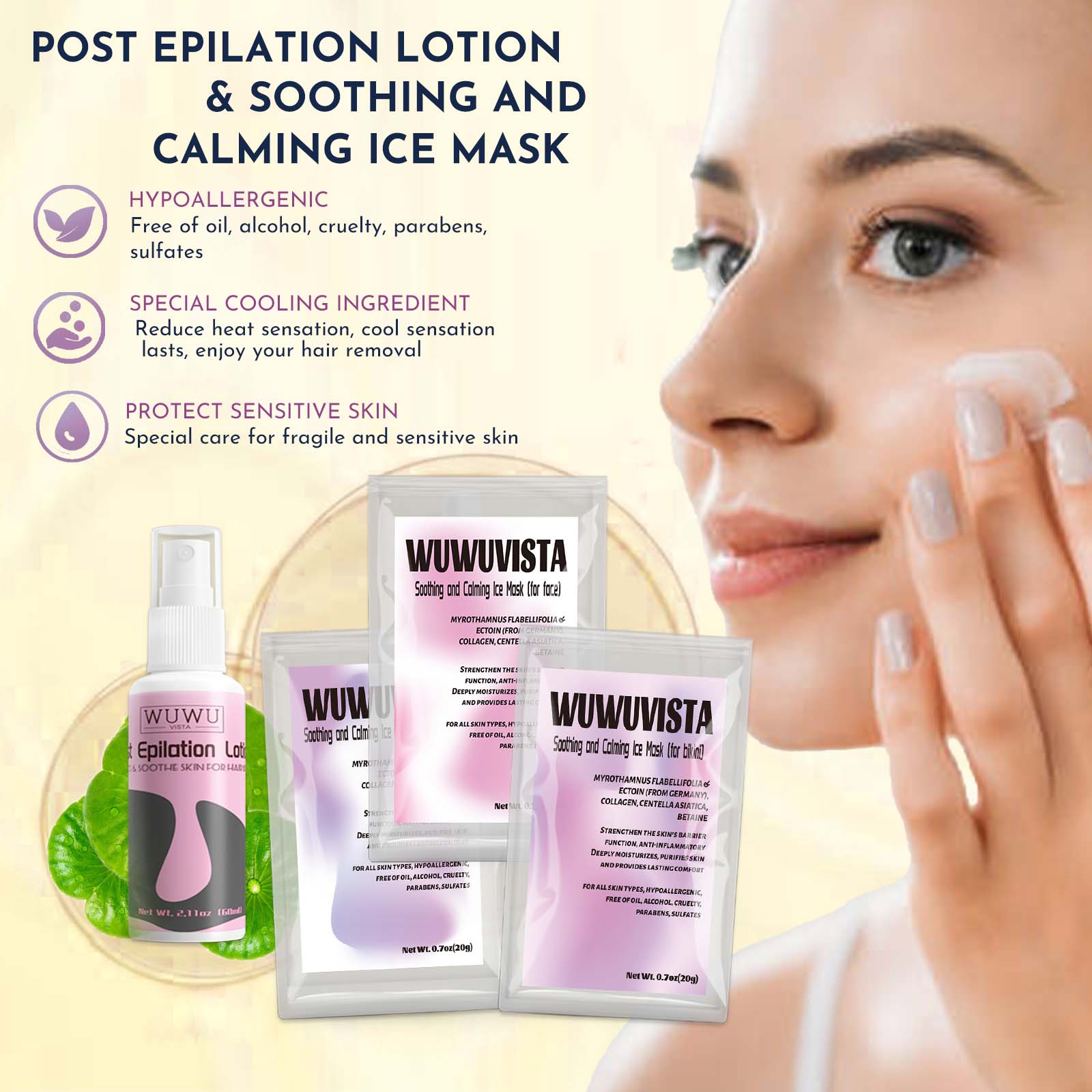 Waxing Kit WUWUVISTA 23 Items Hair Removal Wax Kit With Wax Warmer Waxing Beads For Face, Brazilian, Full Body, Bikini, Sensitiive Skin Skin Suitable For Plugs Of American, European Specification - 5.0 - CJ