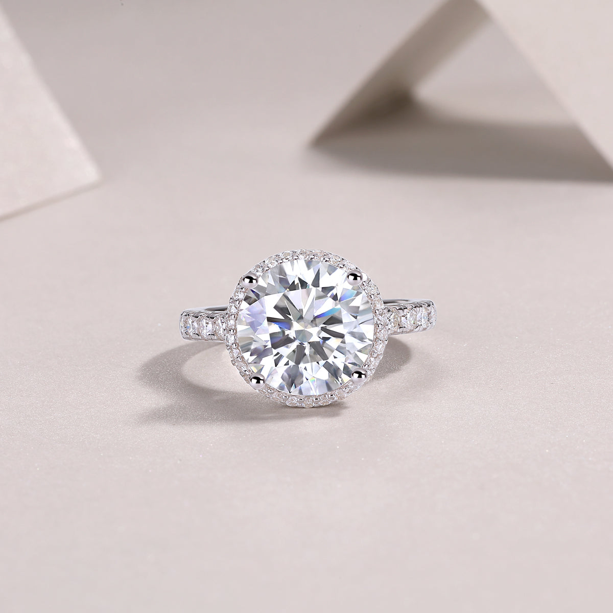 1Starry Sky - A Fashionable And Luxurious Jewelry Piece Set With 5 - carat Moissan Diamond S925 Sterling Silver And Platinum - plated Diamond Prohibit TikTok sales - 5 - CJ