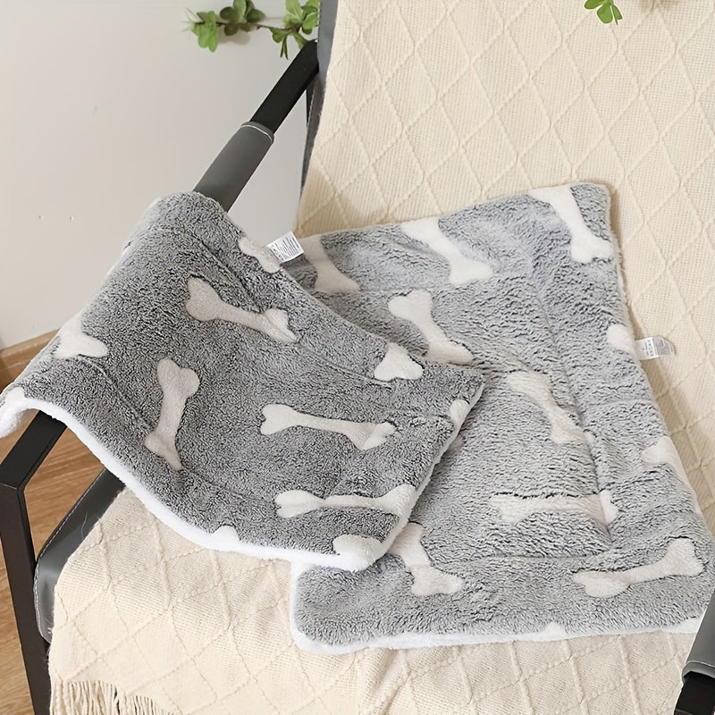Self - Warming Cat Bed Mat Washable Dog Bed Crate Mat Soft Pet Sleeping Mat For Dogs And Cats Reversible Fleece Dog Crate Kennel Pad Cat Pet Bed - 5 - CJ