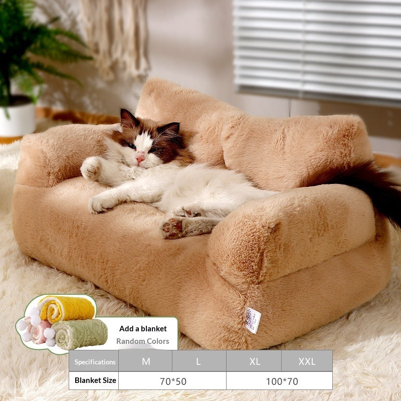 All - season Winter And Fall Pet Bed Thats Warm Removable And Washable - 0 - CJ