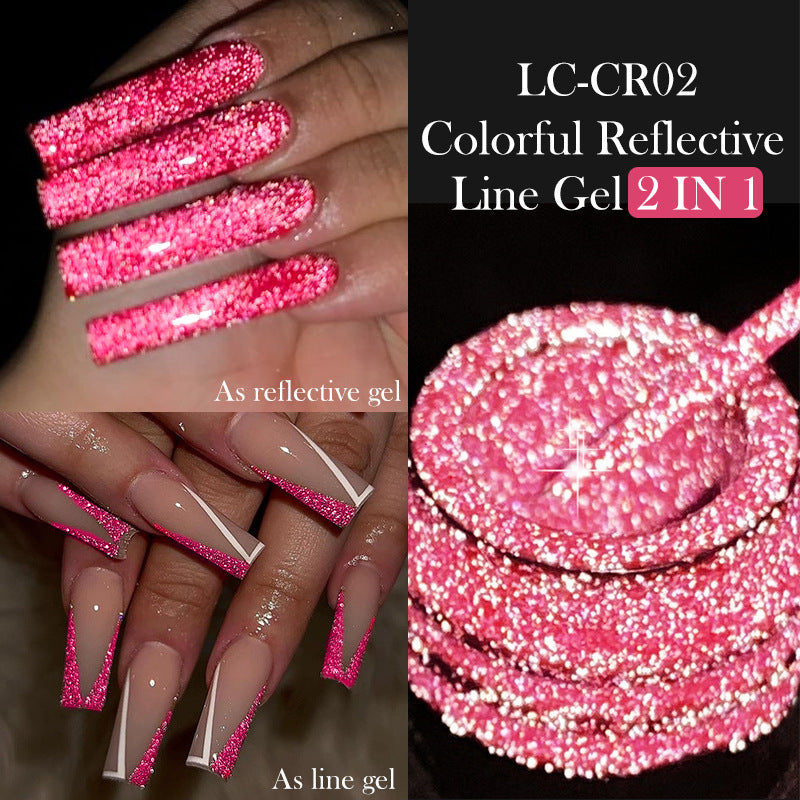 Nail Gel With A Glittery Brushed Finish And Reflective Sequins - 0 - CJ