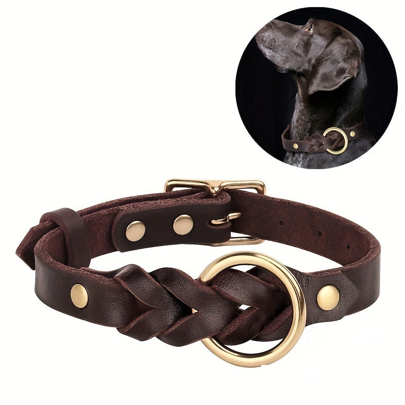 Twisted PU Leather Dog Collar - 0 - CJ