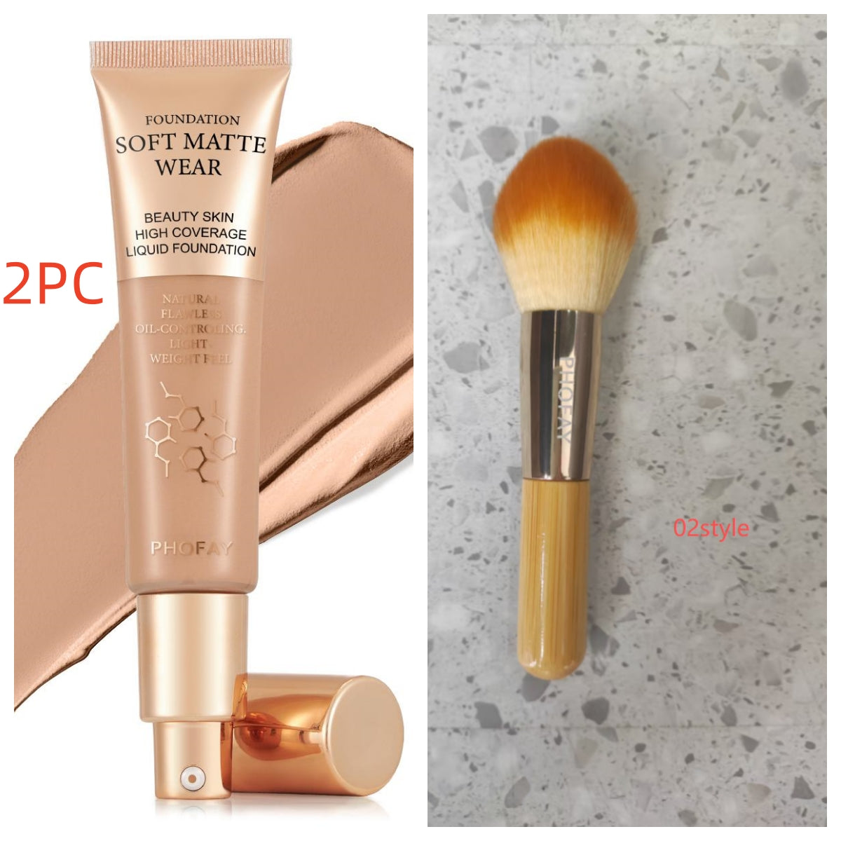 PHOFAY Full Coverage Foundation - 4 - CJ - Set3 - CJCZ212019617QJ