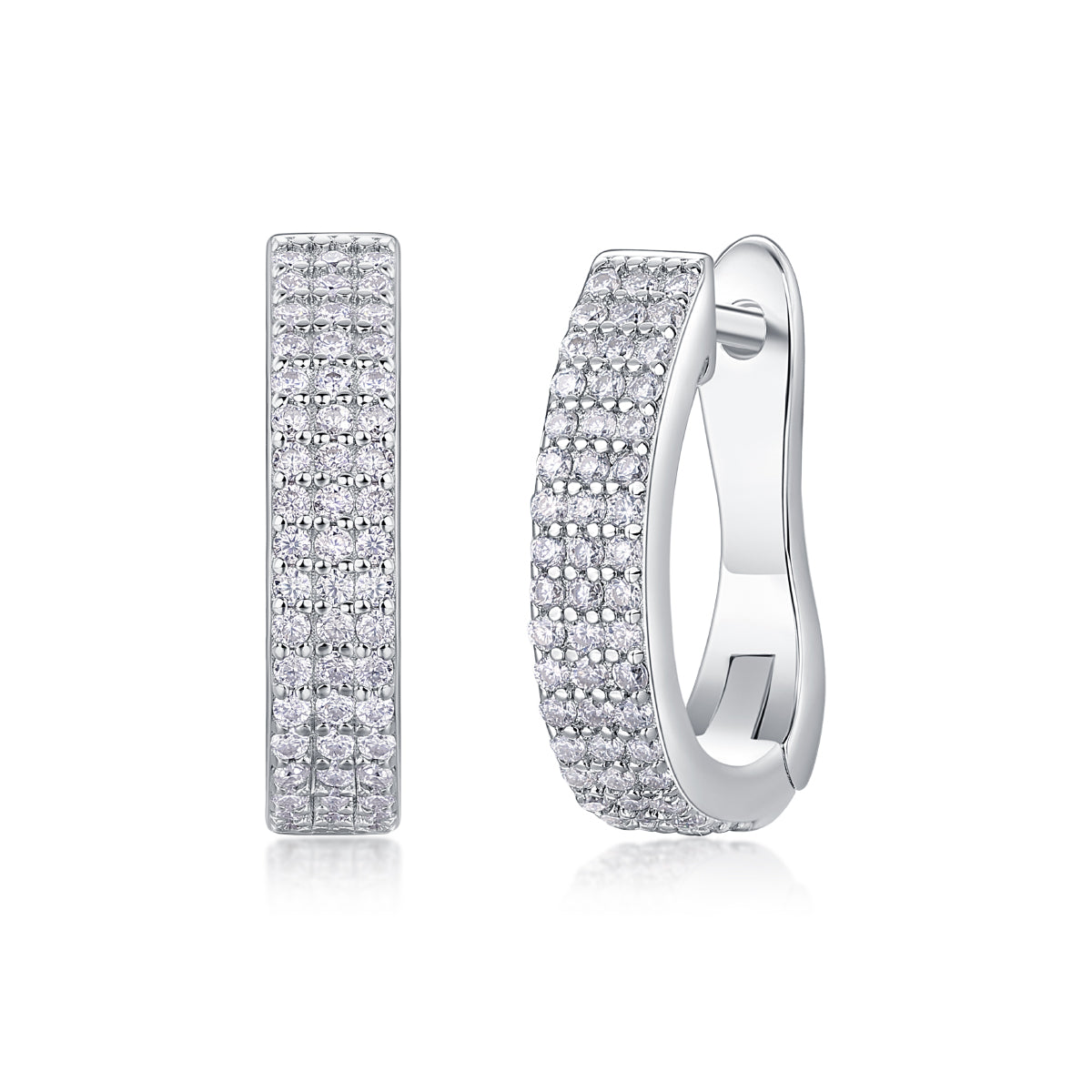 1Slow Pace Diamond Set Moissanite Silver Earrings Luxury Fashion Diamond Earrings Stud Earrings Prohibit TikTok sales - 5 - CJ