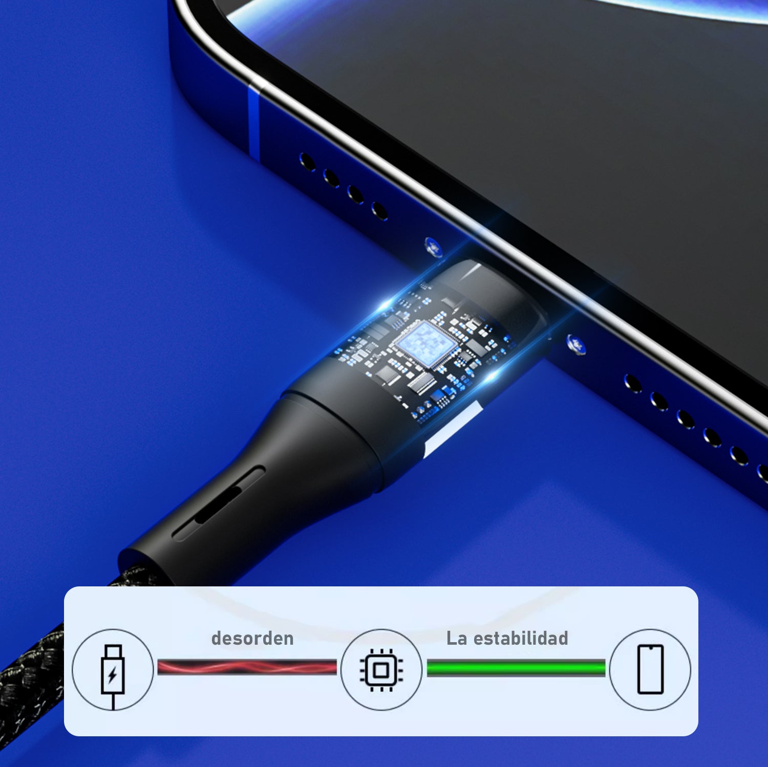 L202 Lightning Cable 2.4A 1M Black USB 3.0 UWINN - 5 - CJ