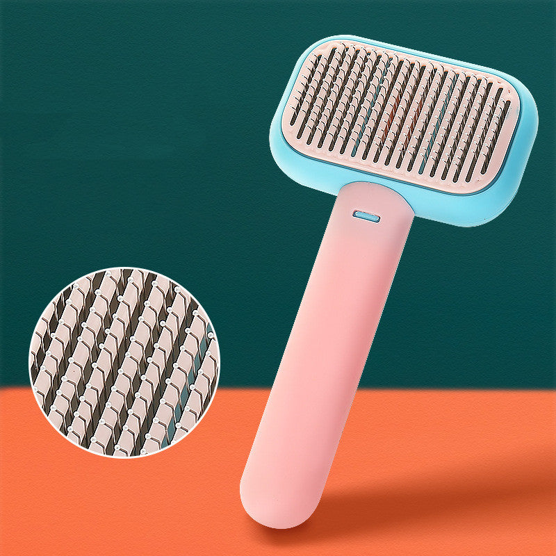 New Pet Cat Dog Hair Brush Hair Massage Comb Open - Knot Brush Grooming Cleaning Tool Stainless Steel Comb - 0 - CJ - Pink - 1PCS - CJGY173967402BY
