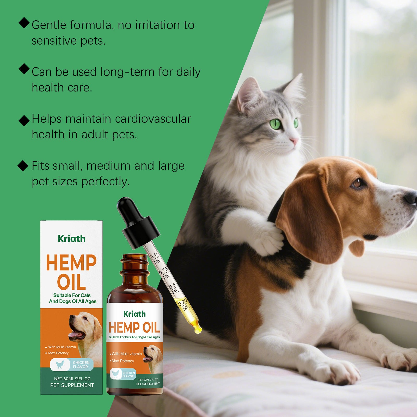 Cat And Dog Hemp Seed Oil Vitality Drops - 0 - CJ