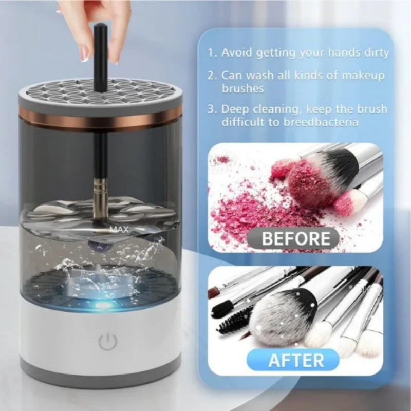 Makeup Brush Cleaner Automatic Rotating Makeup Brush Cleaner USB Portable Electric Cosmetic Makeup Brush Rotary Washing Machine - 5 - CJ