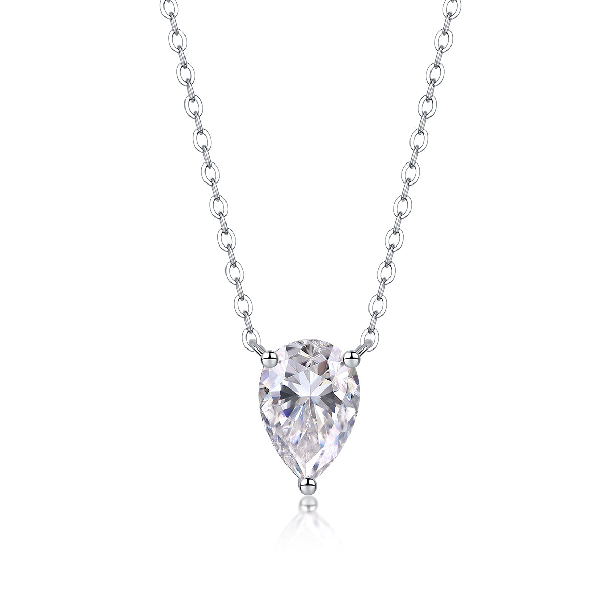 1Water Drop - Fashionable Jewelry Pendant Set With Moissanite S925 Sterling Silver And Platinum - plated Diamond, Moissanite Silver Jewelry Prohibit TikTok sales - 5 - cj