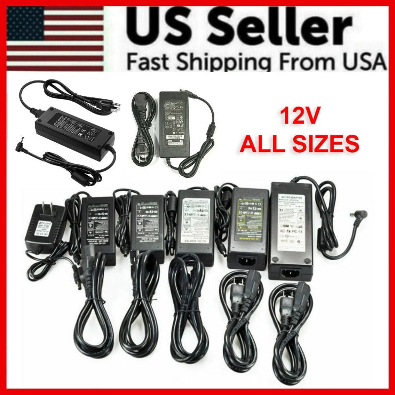 12V 1A 2A 3A 5A 6A 8A 10A Power Supply AC To DC Adapter 5050 LED STRIP LIGHT USA - 5 - CJ