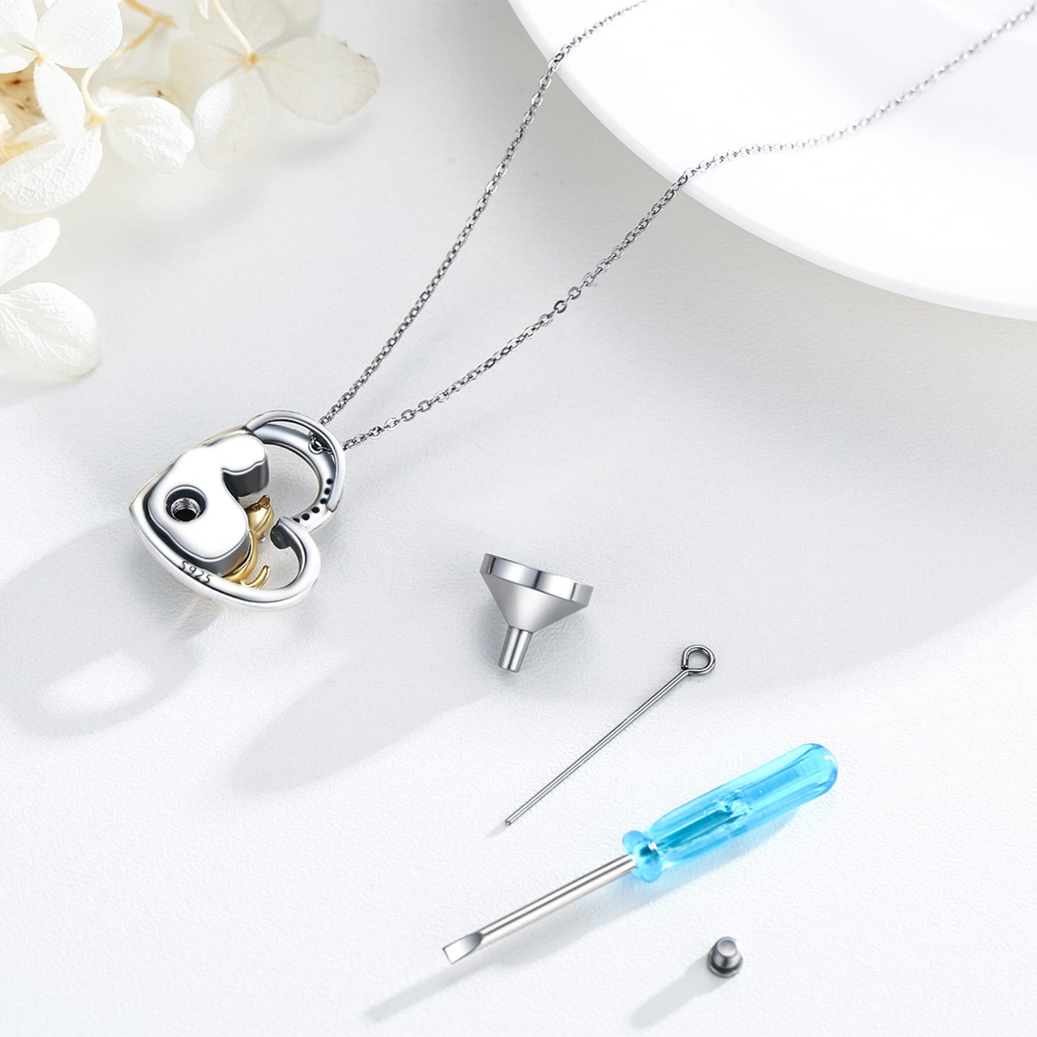 Cat Urn Heart Cremation Jewelry Keepsake Memorial Necklace for Women Keep Me in Your Heart - 5 - cjdropshipping