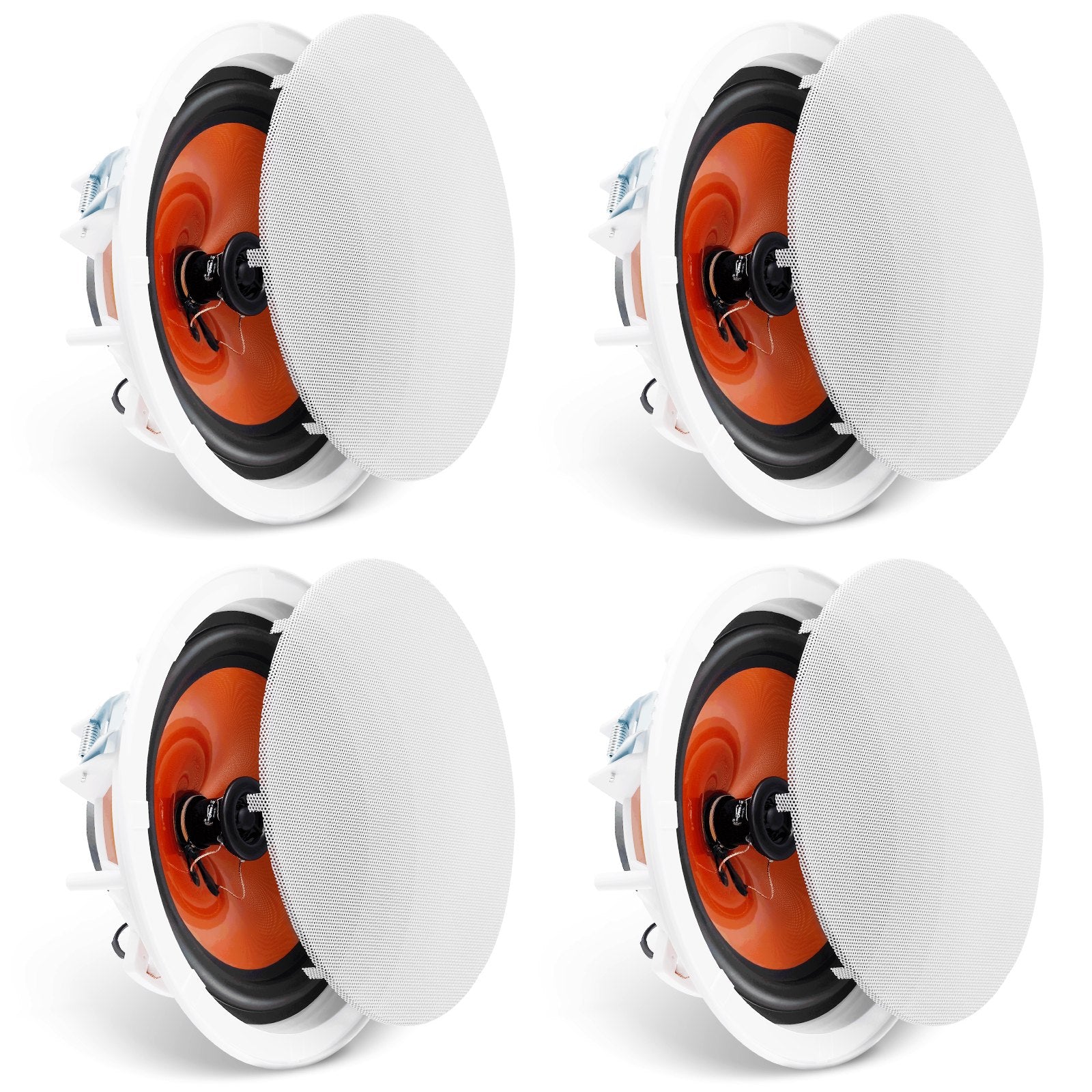 4 PCs 8 Inch In Ceiling Speakers, 100 - Watts, Flush Mount Ceiling & In - Wall Speakers System With 8ΩImpedance 89dB Sensitivity, For Home Kitchen Living Room Bedroom Or Covered Outdoor Porches - 5 - CJ