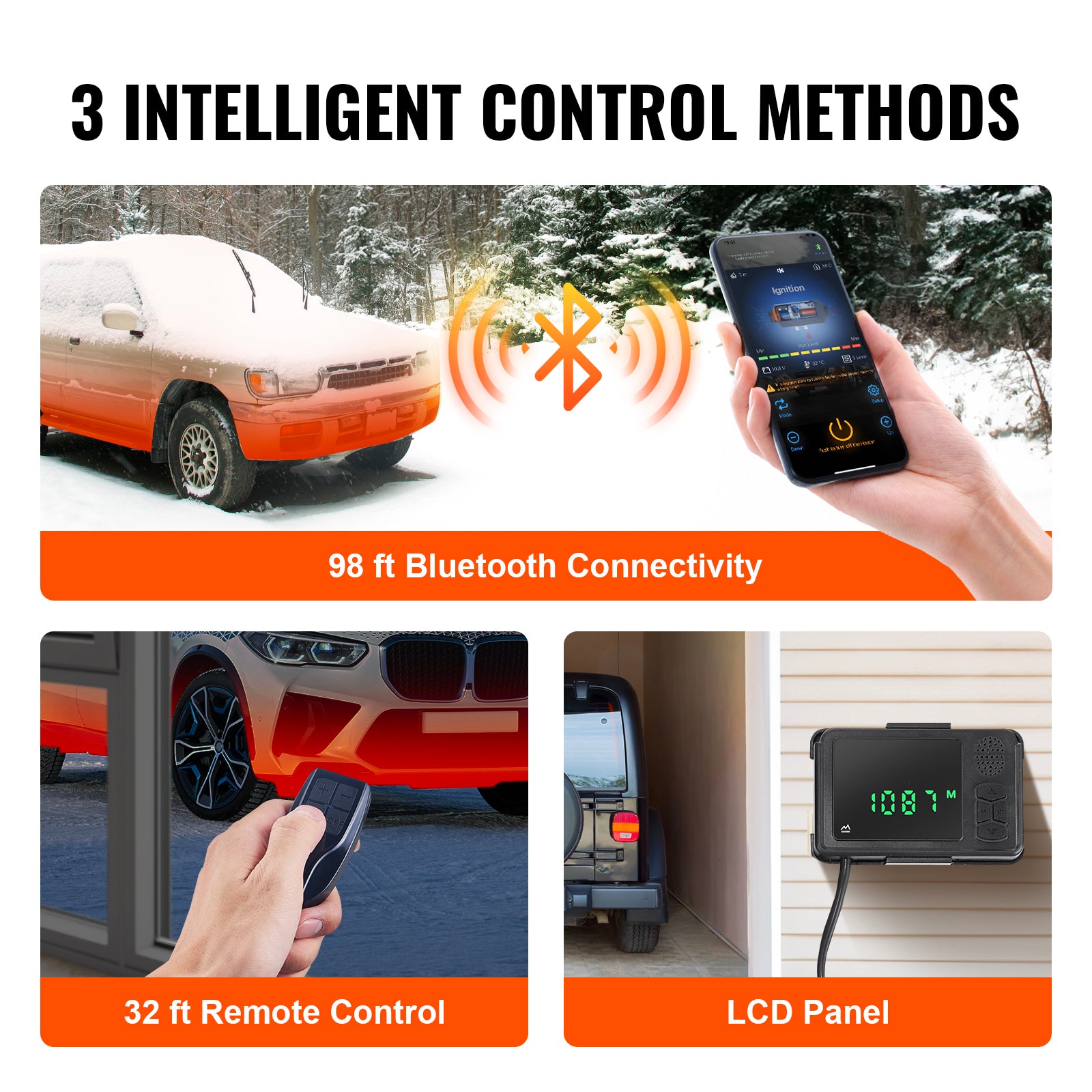 Air Heater 12V 2KW Bluetooth App LCD Display For Car Bus RV Indoors - 5 - cjdropshipping