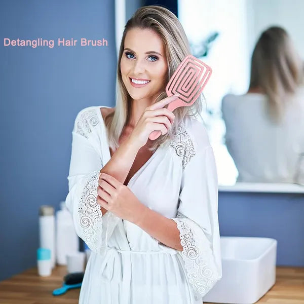 2PCSCurl Hair Brush, Curly Defining Brush, Vented Hair Brush For Shaping, Detanging And Defining Curls For Women And Men Less Pulling - 5 - CJ
