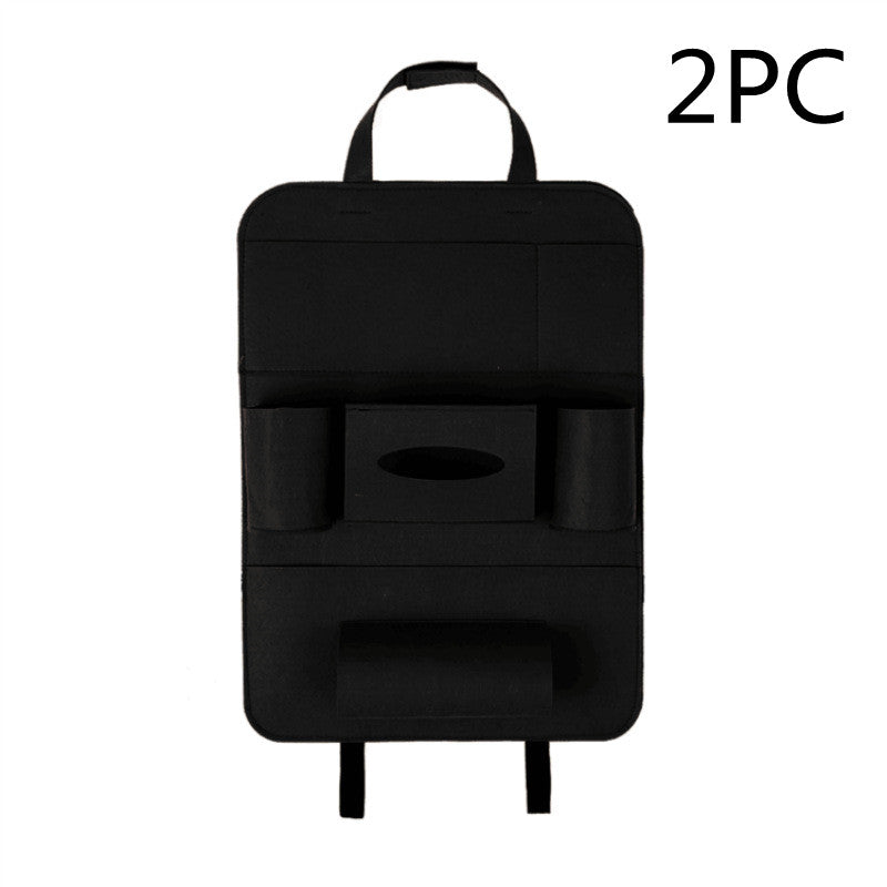 Auto Car Backseat Organizer Car - Styling Holder Multi - Pocket Seat Wool Felt Storage Multifunction Vehicle Accessories Bag - 0 - CJ - Black 2PC - 400x550mm - CJQCNBQC00045 - Black 2PC - 400x550mm