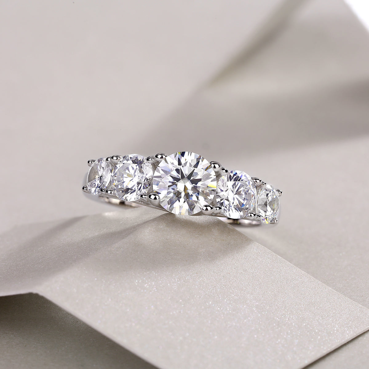 1Luxury Fashion Diamond Rings Lots Of Moissanite Silver Rings Prohibit TikTok sales - 5 - CJ