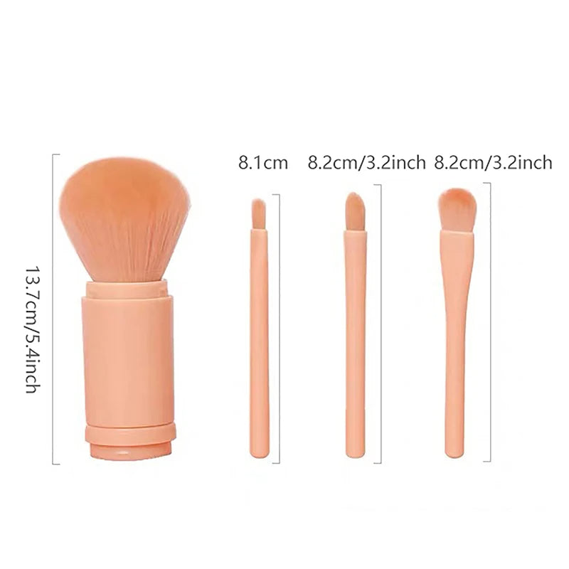 4in1 Portable Makeup Brush Set Beauty Brush - 5 - CJ