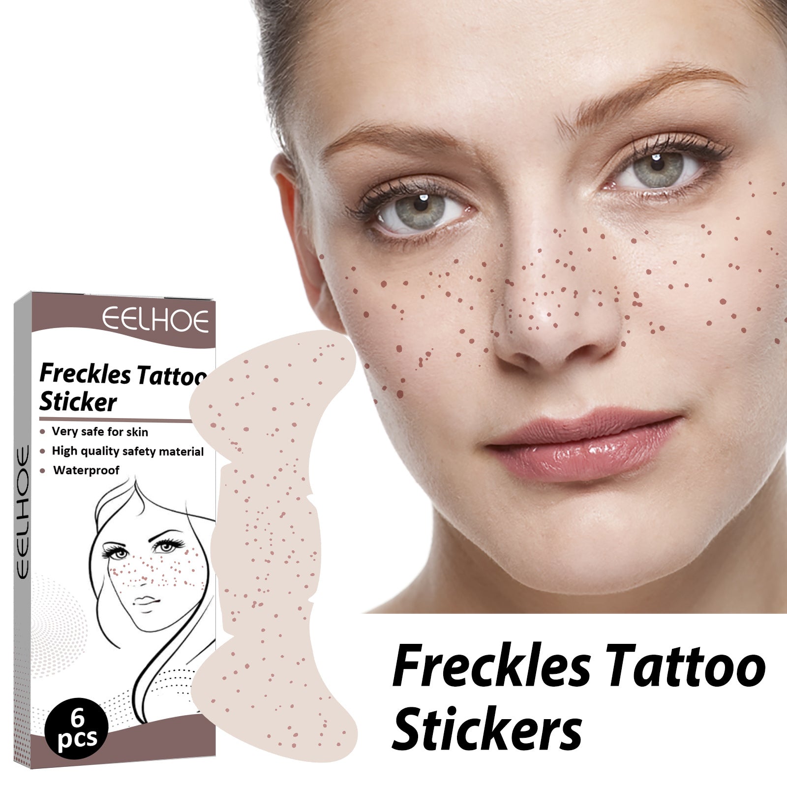 EELHOE Freckles Tattoo Stickers Sweatproof Lasting Makeup Party In Europe And The United States Freckles Stickers Fashion Personality Freckles - 5 - CJ
