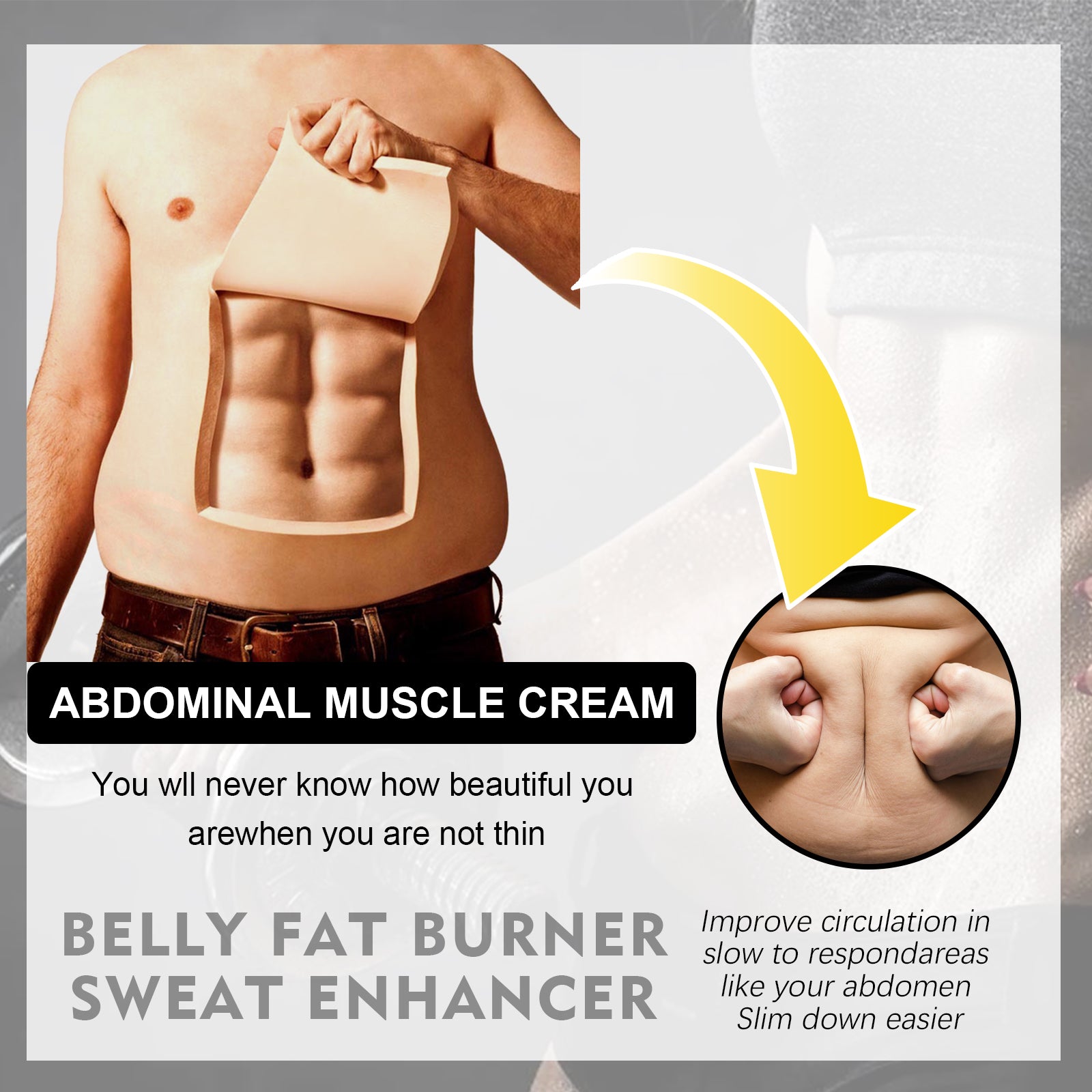 East Moon Abdominal Toning Cream, Toning And Strengthening Muscle Line Waistline Abs Firming And Shaping Massage Cream - 5 - CJ