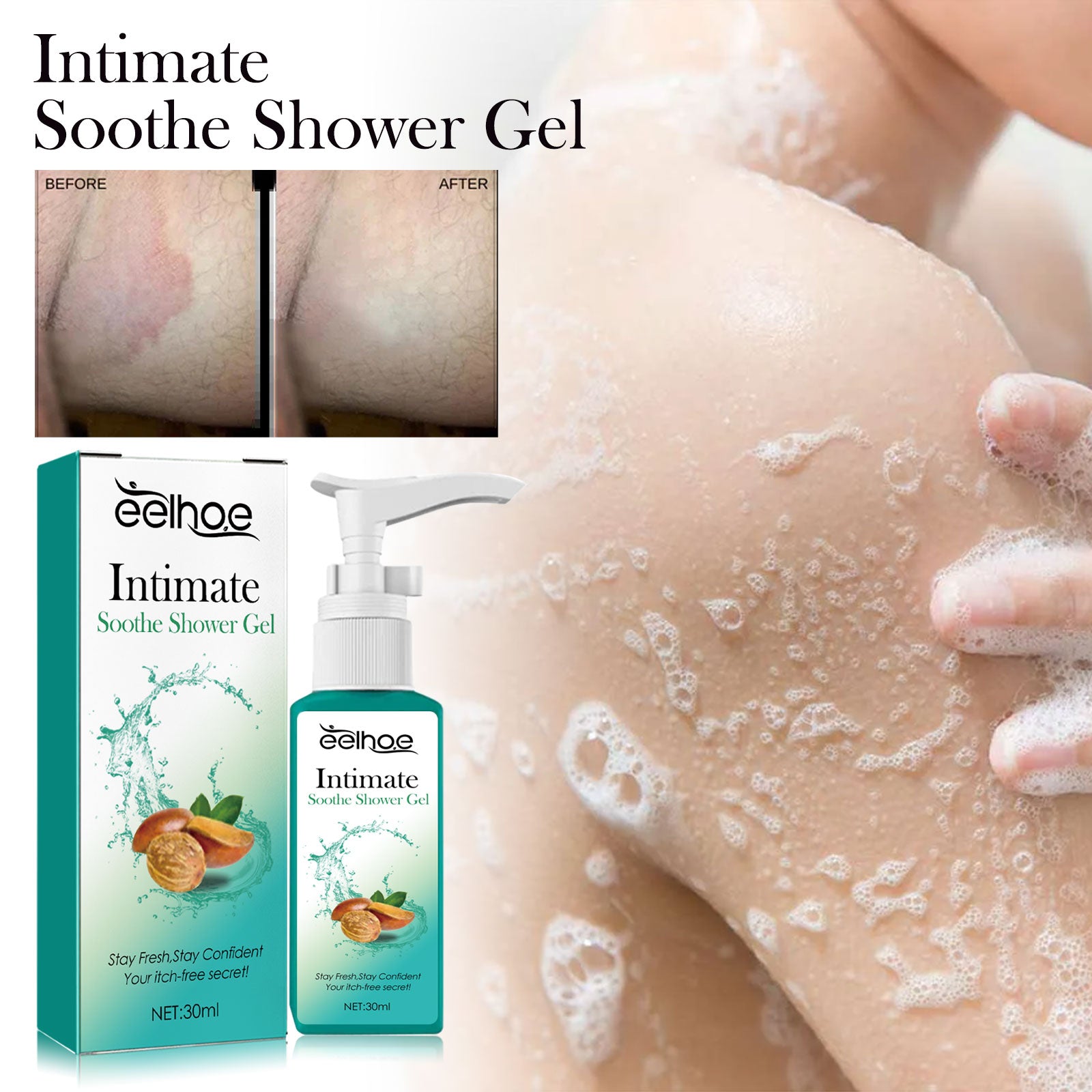EELHOE Body Wash, Deep Cleanse Body Exfoliation Relieves Dry, Red, Itchy And Moisturizing Skin Shower Gel - 5 - CJ