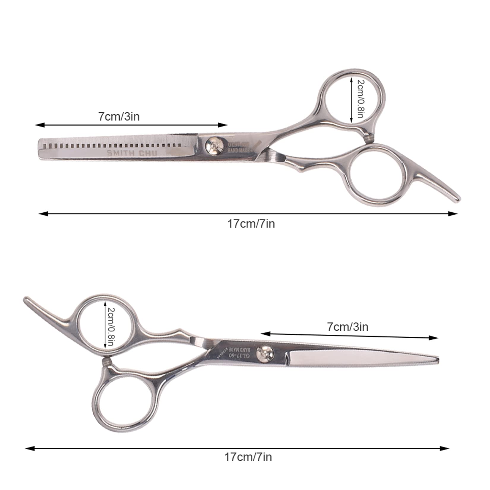 Hair Cutting Scissors Set, 6 Inch Hairdressing Thinning Shears For Hair Cutting For Women, Men, Kids - Silver - 5 - CJ