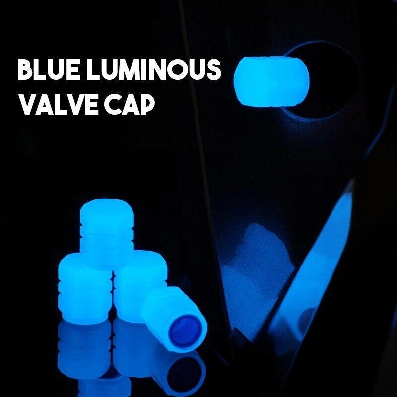 4x Fluorescent Universal Luminous Glow In Dark Car Tire Tyre Valve Caps Cover - 5 - cjdropshipping