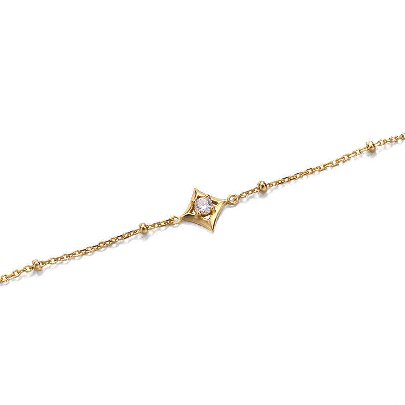 Simple Versatile Bead Chain Diamond Bracelet Girl - 4 - https://x.com/titan_prim62775J