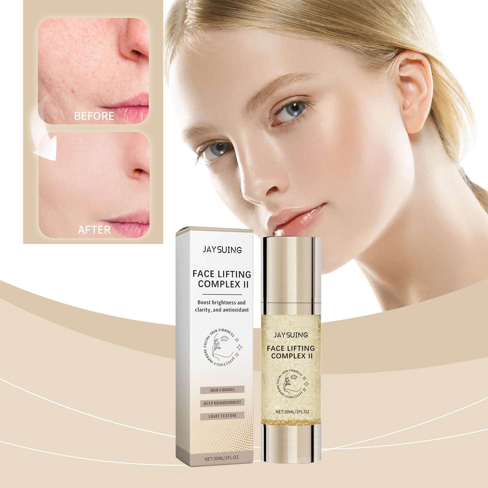 Jaysuing Face Firming Serum To Enhance Skin Elasticity, Firming, Hydrating And Moisturizing Daily Skincare Serum - 5.0 - CJ