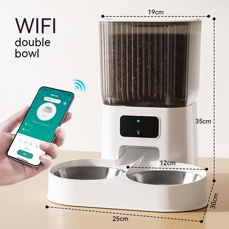 Automatic Pet Feeder Cat Intelligent Remote Control Cat Food Dog Food Timing Quantitative Video Monitoring Pet Feeding Machine - 0 - CJ