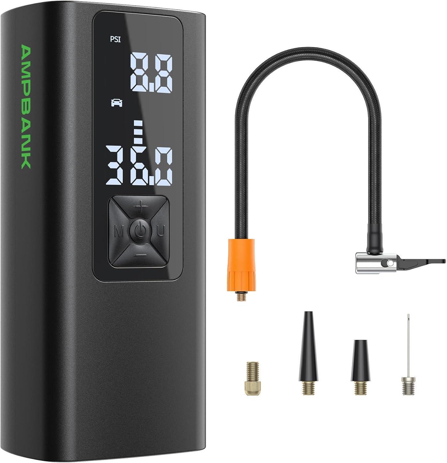 Portable Car Air Pump, Car Tire Automatic Air Pump, Lithium Battery Air Pump With Pressure Gauge And Led Screen, Suitable For Cars, Motorcycles, Bicycles, Balls - 5 - CJ