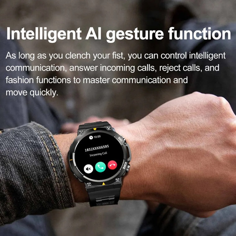 MAX18 Men Smartwatch AMOLED1.43inch Big Screen BT Calls Gesture Control AI Voice Sports Smart Watch Men - 5 - CJ