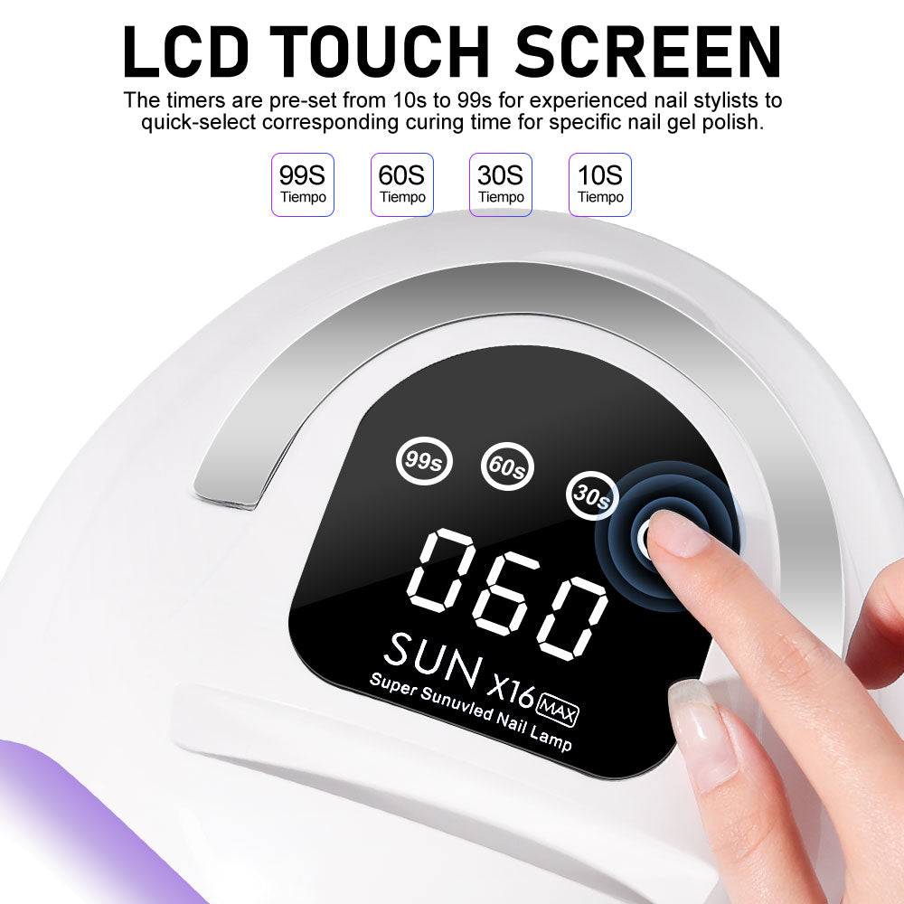 UV LED Nail Lamp Professional LED Nail Dryer For Gel Nails With Removable Base, Touch Screen 4 Timers And Automatic Sensor UV LED Nail Lamp Professional LED Nail Dryer For Gel Nails With Removable Bas - 5 - CJ