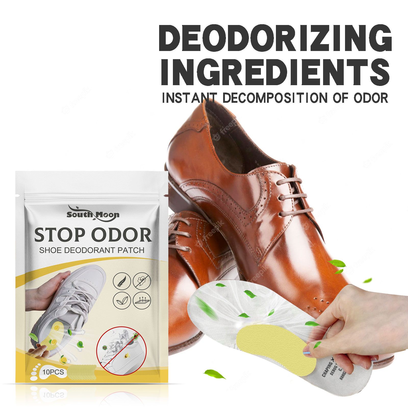 South Moon Shoe Deodorizing Sticker, Shoe Deodorizing, Odor Absorbing, Foot Sweat Absorbing Insole - 5 - CJ