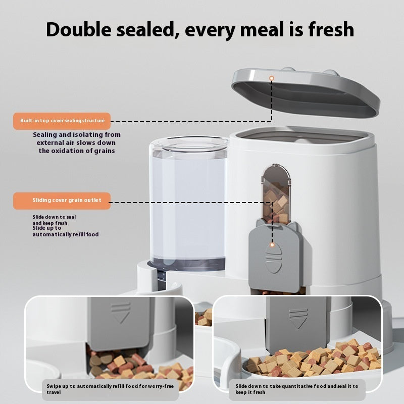 Pet Feeder Automatic Drinking Water Large Capacity Integrated - 0 - CJ