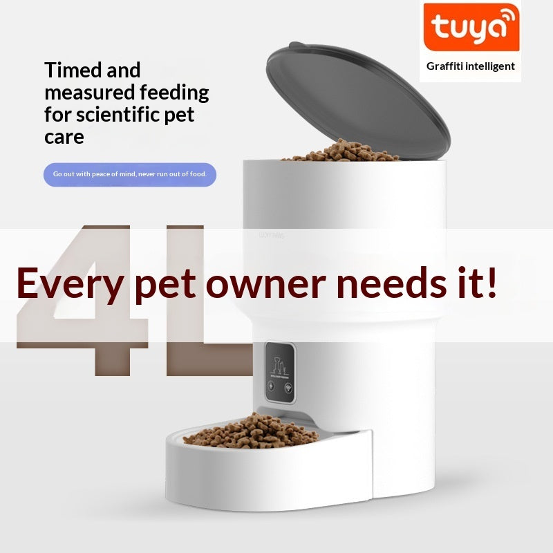 Pet Automatic Feeder Mobile Phone WiFi Remote Timed Feeding - 0 - CJ