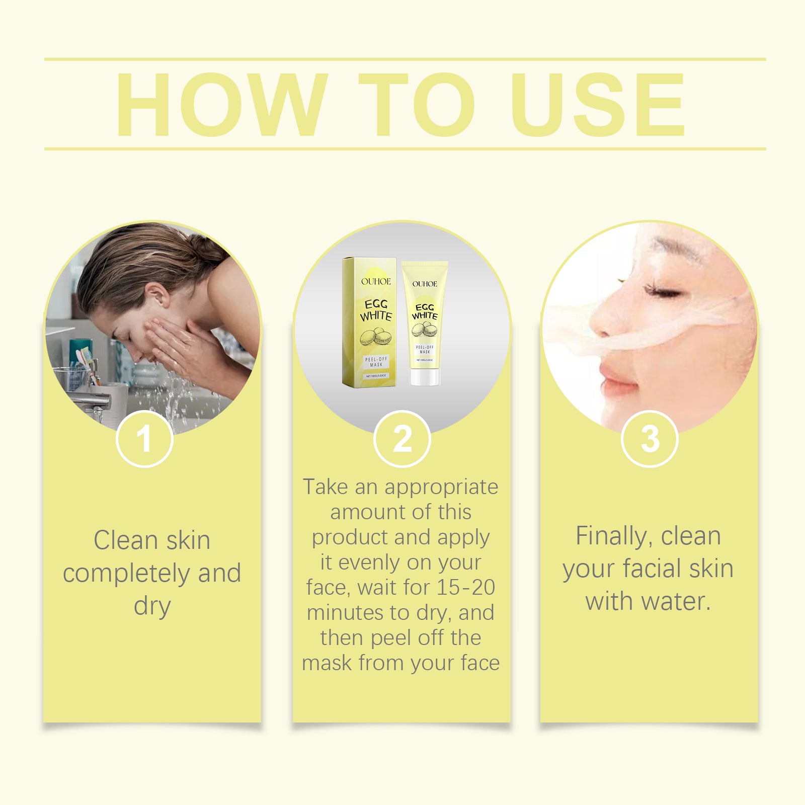 OUHOE Exfoliating Peel Mask Facial Cleansing Blackhead Gentle Non - Tight Moisturizing Peel Mask - 5 - CJ