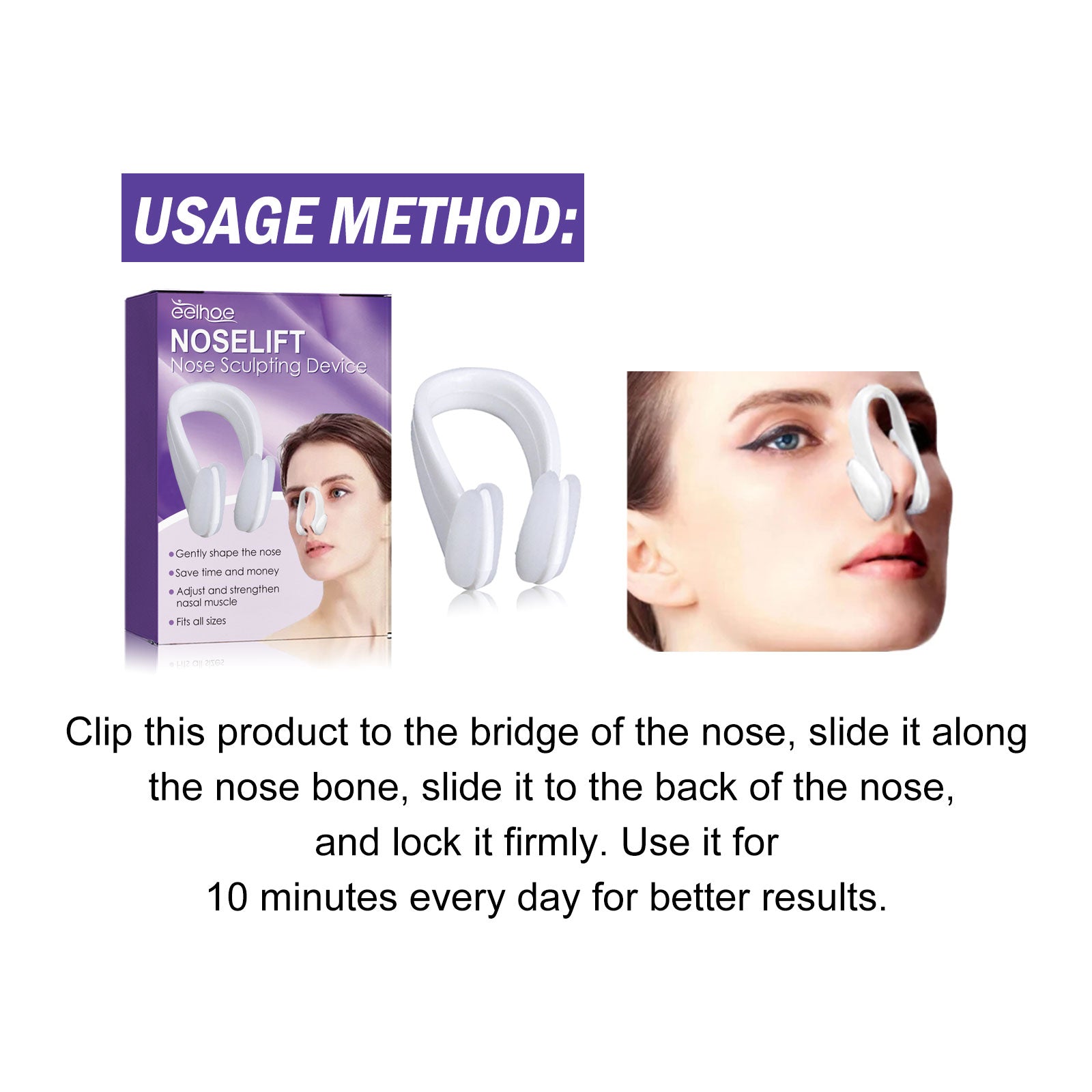 EELHOE Nose Shaper Nose Shaping Contour Tightening And Straightening Mountain Root High Nose Bridge Beauty Nose Shaper - 5 - CJ