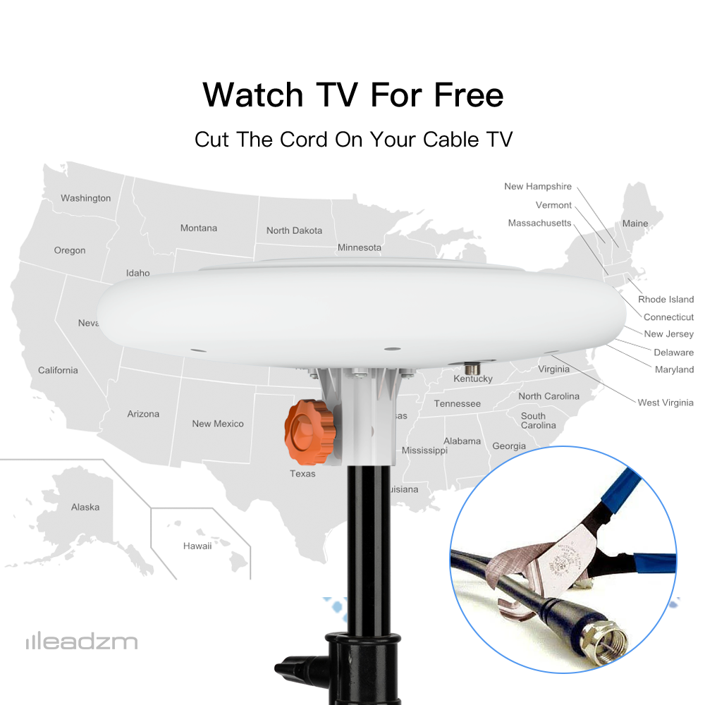 TA - A1 360 Degree Steering TV Antenna UV Dual Band 47 - 860 MHz 15 - 18dB HD Outdoor, Forbidden Platform - Walmart, Amazon - 5 - CJ