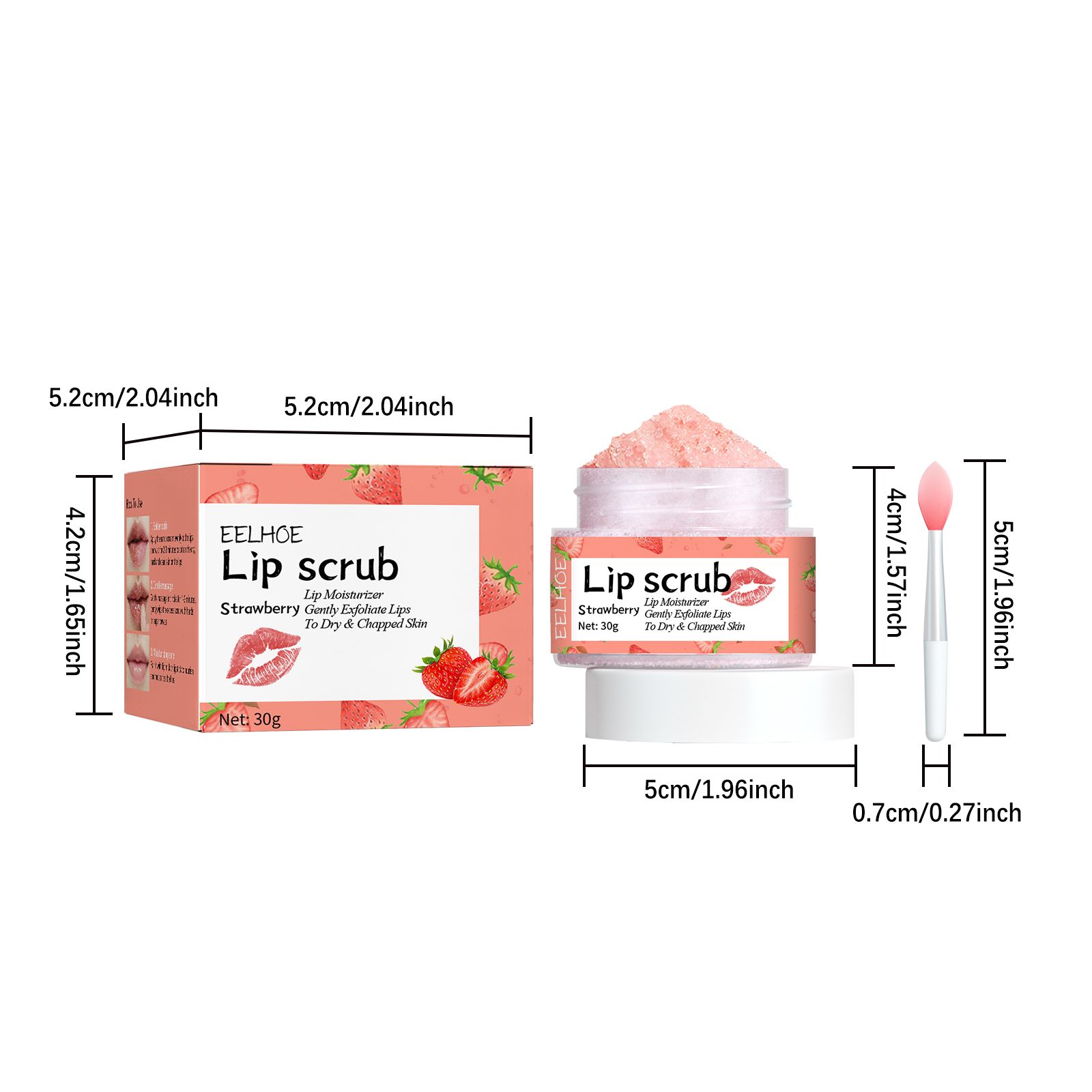 EELHOE Peach Lip Scrub For Fading Lip Lines, Removing Dead Skin, And Hydrating Moisturizing Lip Exfoliation - 5 - CJ