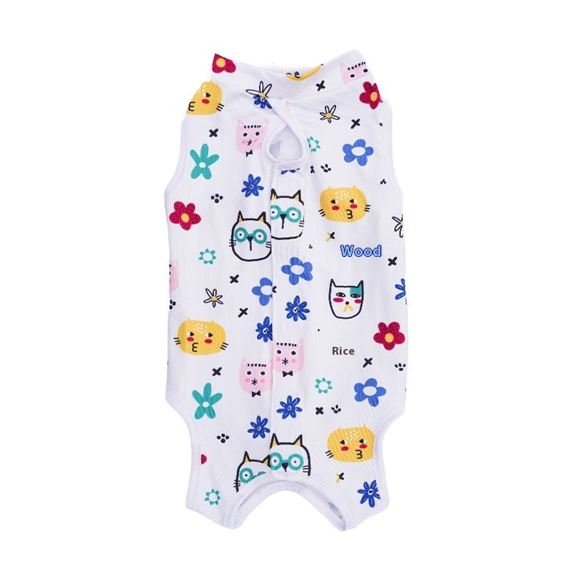 Cat Sterilization Clothing Post - operation Printing Series Four Seasons - 0 - CJ - Sterilization Velcro 16 - XL - CJYD228121864LO